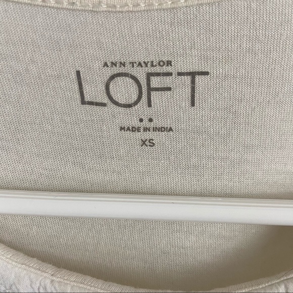 Loft Size XS White Beaded Tank Top - Picture 3 of 6